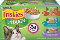 Purina Friskies Indoor Wet Cat Food Variety Pack, Indoor - (24) 5.5 oz. Cans