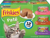 Purina Friskies Pate Wet Cat Food Variety Pack, Salmon, Turkey & Grilled - (2 Packs of 12) 5.5 oz. Cans