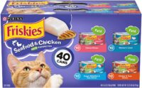 Purina Friskies Pate Wet Cat Food Variety Pack, Seafood & Chicken Pate Favorites - (40) 5.5 oz. Cans