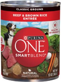 Purina ONE Natural Pate Wet Dog Food, SmartBlend Beef & Brown Rice Entrée - (12) 13 oz. Cans