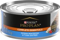 Purina Pro Plan Gravy, High Protein Wet Cat Food, COMPLETE ESSENTIALS Ocean Whitefish Tuna Entree in Sauce - (24) 5.5 oz. Cans