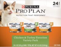 Purina Pro Plan Gravy, High Protein Wet Cat Food Variety Pack, COMPLETE ESSENTIALS Chicken & Turkey Favorites - (24) 3 oz. Cans