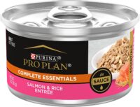 Purina Pro Plan Gravy, Pate, High Protein Wet Cat Food, COMPLETE ESSENTIALS Salmon Rice Entree in Sauce - (24) 3 oz. Pull-Top Cans