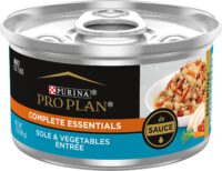 Purina Pro Plan Gravy, Pate, High Protein Wet Cat Food, COMPLETE ESSENTIALS Sole Vegetable Entree in Sauce - (24) 3 oz. Pull-Top Cans