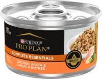 Purina Pro Plan High Protein Wet Cat Food Gravy, Chicken, Pasta and Spinach Entree - (24) 3 oz. Pull-Top Cans