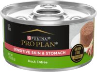 Purina Pro Plan Sensitive Skin and Stomach Wet Cat Food, Sensitive Skin and Stomach Duck Entree - (24) 3 oz. Pull-Top Cans