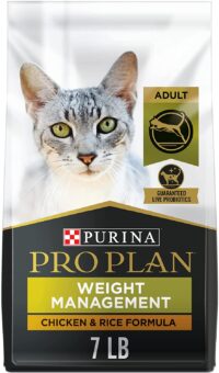 Purina Pro Plan Weight Control Adult Dry Cat Food, Chicken and Rice Formula - 7 lb. Bag