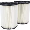 RIDGID VF4200 1-Layer Standard Pleated Paper Filter for Most 5 Gal. and Larger RIDGID Wet/Dry Shop Vacuums (2-Pack)