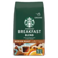 Starbucks Breakfast Blend Medium Roast Ground Coffee, 28 Ounce (Pack of 1) bag