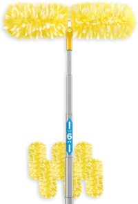 Swiffer Ceiling Fan Duster Super Extender Handle Starter Kit, 6 Heavy Duty Refills