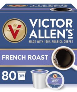 Victor Allen's Coffee French Roast, Dark Roast, 80 Count, Single Serve Coffee Pods for Keurig K-Cup Brewers