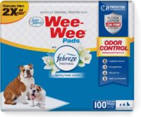 Wee-Wee Odor Control Dog Pee Pads, 22 x 23-in, Scented with Febreze Freshness, 100 Ct
