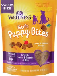 Wellness Soft Puppy Bites Lamb & Salmon Recipe Grain-Free Dog Treats, 8 Oz