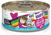 Weruva B.F.F. OMG - Best Feline Friend Oh My Gravy!, Lots-O-Luck! with Duck & Tuna in Gravy Cat Food, 5.5oz Can (Pack of 8)