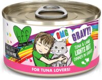 Weruva Wet Cat Food B.F.F. OMG - Best Feline Friend Oh My Gravy!, Tuna & Lamb Lights Out with Tuna & Lamb, 2.8oz Can (Pack of 12)