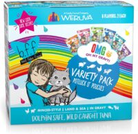 Weruva Wet Cat Food B.F.F. Omg - Best Feline Friend Oh My Gravy!, Variety Pack, Potluck O' Pouches, 2.8Oz Pouches (Pack Of 12)