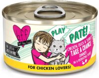 Weruva Wet Cat Food B.F.F. PLAY - Best Feline Friend Paté Lovers, Aw Yeah!, Chicken, Duck & Turkey Take a Chance with Chicken, Duck & Turkey, 2.8oz Can (Pack of 12)