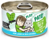 Weruva Wet Cat Food B.F.F. Play - Best Feline Friend Paté Lovers, Aw Yeah!, Lamb & Tuna Told Ya' with Lamb & Tuna, 2.8oz Can (Pack of 12)