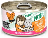 Weruva Wet Cat Food B.F.F. Play - Best Feline Friend Paté Lovers, Aw Yeah!, Tuna & Salmon Oh Snap! with Tuna & Salmon, 2.8oz Can (Pack of 12)