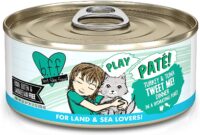 Weruva Wet Cat Food B.F.F. Play - Best Feline Friend Paté Lovers, Aw Yeah!, Turkey & Tuna Tweet Me! with Turkey & Tuna, 5.5oz Can (Pack of 8)