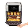 PowerXL Air Fryer Oven 12 QT with 8-in-1 Cooking Presets and LED Digital Touchscreen, Crisp, Bake, Roast, Broil, Reheat and More, 1700 Watts (Stainless Steel)