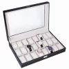 24 Slot Elegant Portable Black Watch Collection Box Case Organizer for Storage Display Holds Watches Jewelry for Men & Women 16.92 x 11.42 x 3.35 24 Slot Elegant Portable Black Watch Collection Box Case Organizer for Storage Display Holds Watches Jewelry for Men & Women 16.92 x 11.42 x 3.35