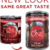 Purina ONE Grain Free, Natural Pate Wet Dog Food, SmartBlend True Instinct With Beef & Wild Caught Salmon - (12) 13 oz. Cans