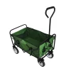 Folding Wagon Garden Shopping Beach Cart (Green) 24.8"