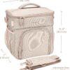 Bentgo® Prep Deluxe Multimeal Bag - Premium Insulation up to 8 Hrs with Water-Resistant Exterior & Interior, Extra Large Lunch Bag Holds 4 Meals & Snacks - Great for All Day Meal Prep (Sand/Gleam Metallics)