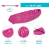 Lifetime Wave 6' Youth Kayak (Paddle Included, Pink)