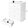 3-Drawer Dresser in White 22.05 x 13 x 25.98