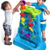 Step2 Waterfall Discovery Wall | Double-Sided Outdoor Water Play Set with 13-Pc Water Accessory Set, Multicolor, Basic