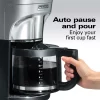 Hamilton Beach Professional Programmable Drip Coffee Maker, 12 Cup Capacity Ergonomic Carafe, 60oz Removable Reservoir, Brushed Metal (49500)