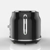 Frigidaire ETO102-BLACK, 2 Slice Toaster, Retro Style, Wide Slot for Bread, English Muffins, Croissants, and Bagels, 5 Adjustable Toast Settings, Cancel and Defrost, 900w, Black