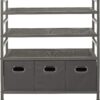 neatfreak! 4 Tier Stackable Metal Storage Rack w Fabric Bins neatfreak! 4 Tier Stackable Metal Storage Rack w Fabric Bins