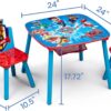 Delta Children Kids Table and Chair Set With Storage (2 Chairs Included) - Ideal for Arts & Crafts, Snack Time, Homeschooling, Homework & More, Nick Jr. PAW Patrol