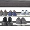 neatfreak Shoe Storage Bench Foam Padded Upholstered Cushion - 2 Storage Shelves