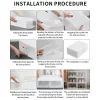 Foldable Shoe Box, Stackable Clear Shoe Storage Box - Storage Bins Shoe Container Organizer, 12 Pack - White 13.4 x 9.1 x 5.5