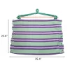 Distinctive Cotton Canvas Hanging Rope Chair with Pillows Green YJ (39.37 x 51.18)"