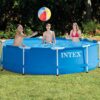 INTEX 28201EH 10ft x 30in Metal Frame Pool with Cartridge Filter Pump (Blue)