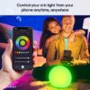 Atomi Smart Portable Orb LED Light - Large, Indoor / Outdoor Ambience Light, Waterproof, WiFi-Compatible with Alexa, Google Assistant, iOS, Android, and The Atomi Smart App