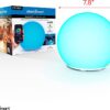 Atomi Smart Portable Orb LED Light - Large, Indoor / Outdoor Ambience Light, Waterproof, WiFi-Compatible with Alexa, Google Assistant, iOS, Android, and The Atomi Smart App