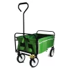 Folding Wagon Garden Shopping Beach Cart (Green) 40.5"L X 21.26" D X 46.46"H