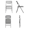 COSCO Ultra Comfort Commercial XL Premium Fabric Padded Folding Chair, Gray, 2-Pack