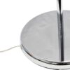 Lalia Home Decorative Swing Arm Floor Lamp with Clear Glass Cylindrical Shade, Chrome