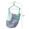 Distinctive Cotton Canvas Hanging Rope Chair with Pillows Green YJ (39.37 x 51.18)"