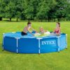 INTEX 28201EH 10ft x 30in Metal Frame Pool with Cartridge Filter Pump (Blue)