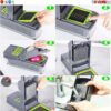 5 Core 11 in1 Vegetable Chopper Cutter Chopper Multifunctional Veggie Chopper with Container, Onion Chopper, Chopper Vegetable Cutter - Grey VC 11