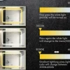 LED Lighted Bathroom Mirror, Horizontal/Vertical Wall Mounted Vanity Mirror with Light, Anti Fog, Dimmable Touch Sensor 36 x 28 Inches