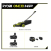 RYOBI P1190VNM ONE+ HP 18V Brushless 16 in. Cordless Battery Walk Behind Push Lawn Mower with (2) 4.0 Ah Batteries and (1) Charger